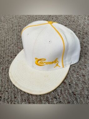 Jordan Carmel White Yellow Fitted Baseball Cap